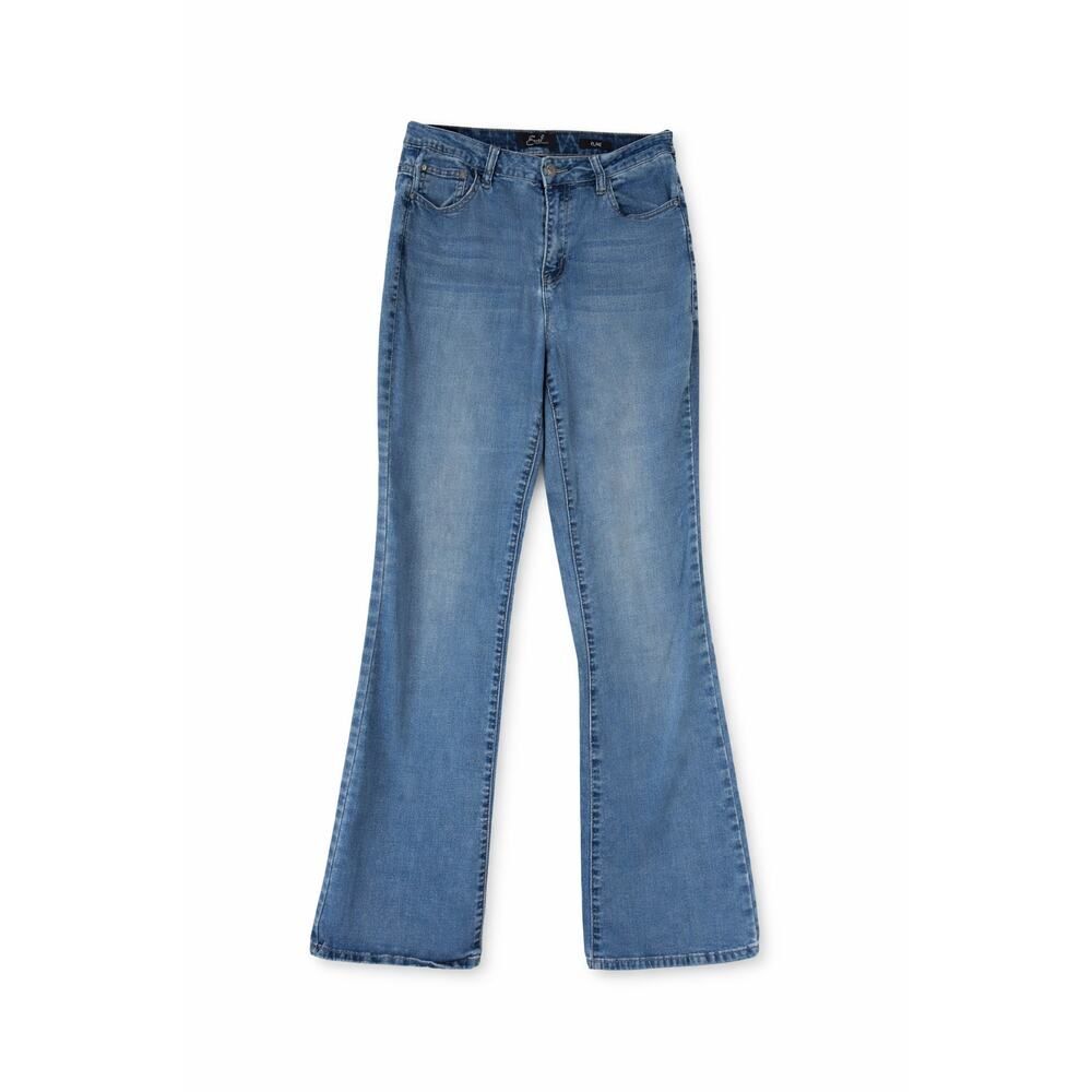 Earl Jean Flare Jeans Womens 10 Blue Medium Wash High Rise Retro Leg